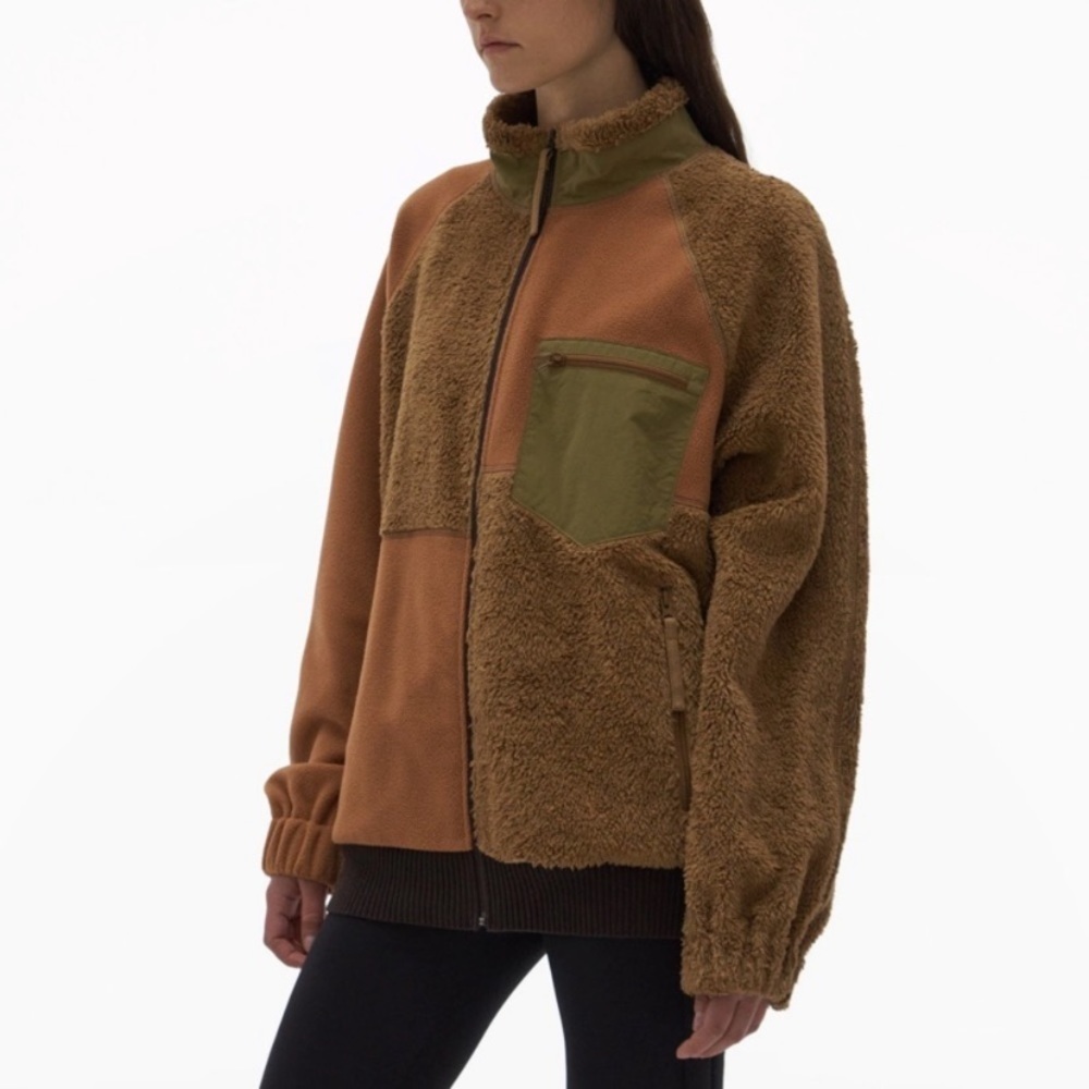 Helmut Lang Patchwork Shaggy Fleece Jacket